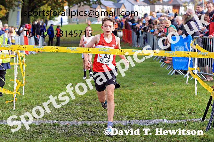 Boys under-11s, 2024 Northern Cross Country Relays, Graves Park, Sheffield.   Photo: David T. Hewitson/Sports for All Pics